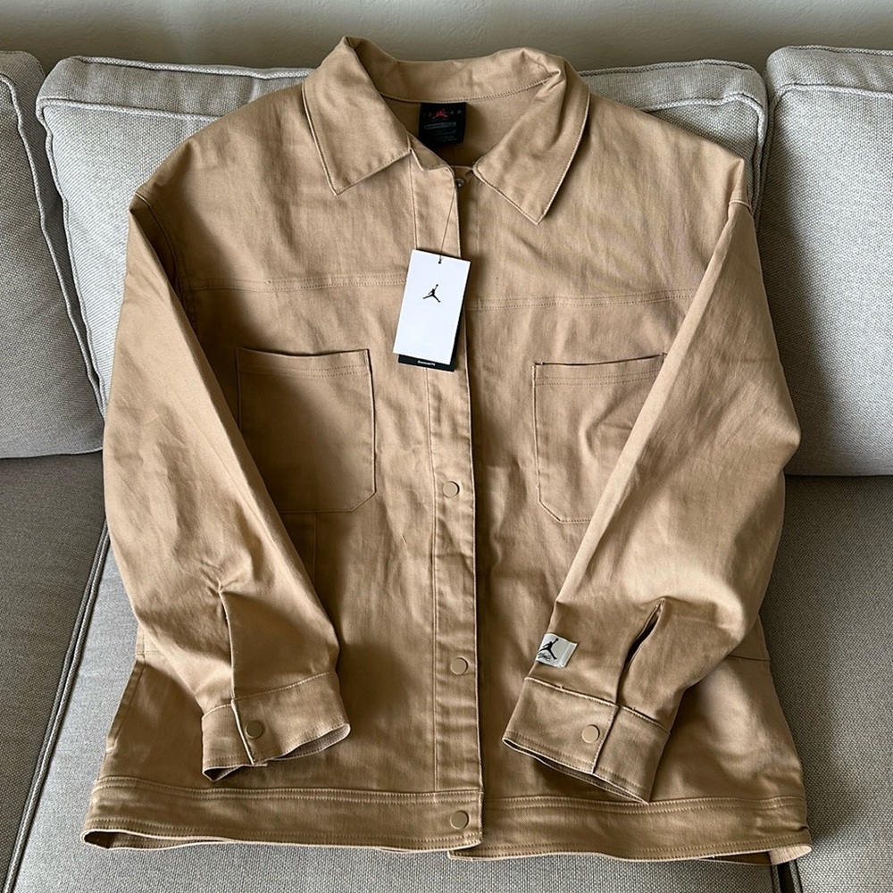 Nike Jordan Oversized Denim Trucker Jacket Woman Size US S